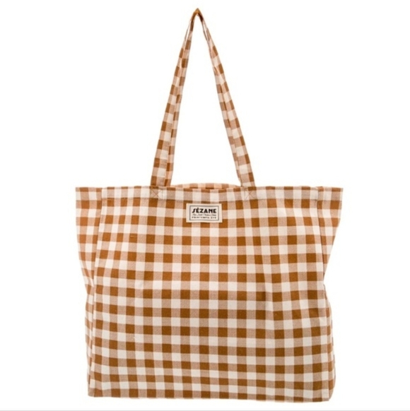 ✨NEW✨ SEZANE GINGHAM TOTE BAG - Picture 3 of 3